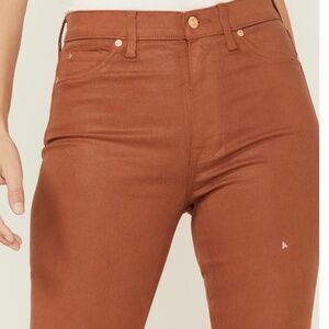 7 for All Mankind Coated Straight Leg Jeans - Size 26